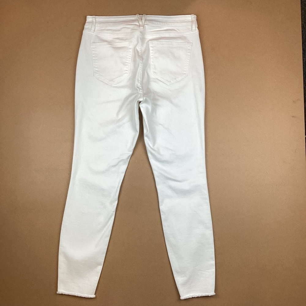 Vineyard Vines High Rise Skinny Jeans White Raw Hem 29 - Picture 6 of 15